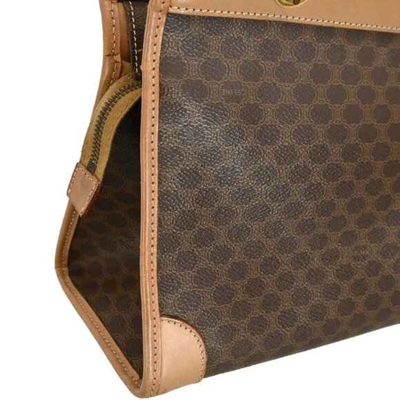 Celine Brown PVC Macadam Handbag - Picture 3 of 10